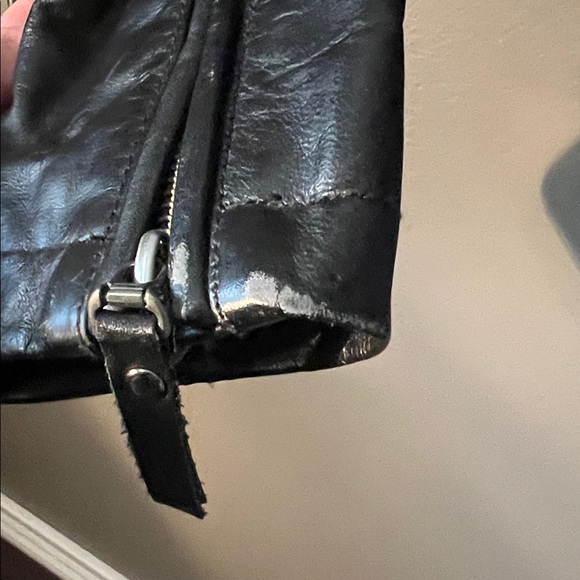 Vintage Harley-Davidson paradise flare Black Leather Jacket size large - Picture 7 of 9